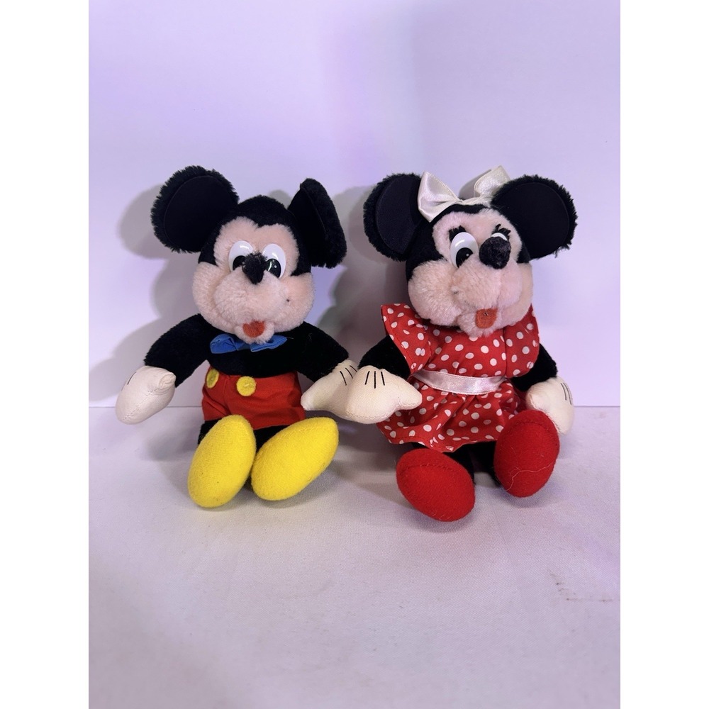 Vtg Applause Walt Disney Company Mickey & Minnie Mouse Plush Wallace Berrie